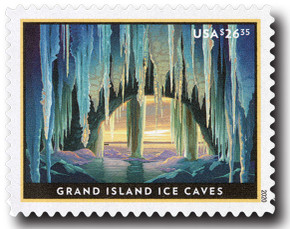 5430 - 2020 $26.35 Grand Island Ice Caves, Express Mail