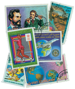 M3196 - Comoro Islands, 50 Different Stamps