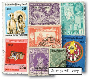 MP1296 - Burma, 100 Different Stamps