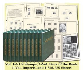 HLM900 - American Heirloom Album Collection-6-Volumes US Stamps, 2 Vol. Back-of-the-Book, 1 Vol. Imperforates & 1 Vol. US Sheets HLM900 - American Heirloom Album Collection-6-Volumes US Stamps, 2 Vol. Back-of-the-Book, 1 Vol. Imperforates & 1 Vol. US Sheets