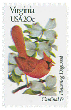 アメリカ合衆国の切手　state birds and flower 1953-2002 - 1982 20c State Birds & Flowers - Mystic Stamp