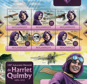 M12149 - 2012 $16 Harriet Quimby sheet of 6