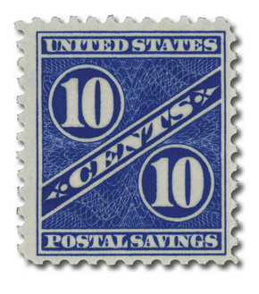 PS7 - 1940 10c Postal Savings, Deep Ultramarine