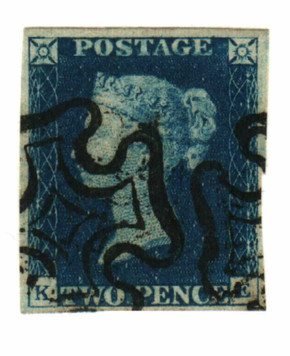 BLUE2xxx - 1840 2 Pence Blue, 3-4 Margins, with Presentation Folder