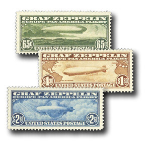 C13-15 Repro - 1930 Graf Zeppelin Reproduction Set, 3 stamps