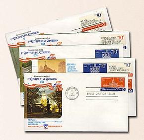 51741 - 1974 First Continental Congress Bicentennial First Day Covers Set of 5 with #1543-46