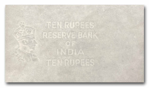 M7127 - One India Banknote from the Dutch Cargo SS Breda Shipwreck, 1940 - Watermarked