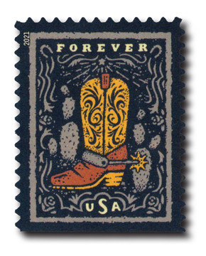 5617 - 2021 First-Class Forever Stamps - Western Wear: Cowboy Boot with Spur