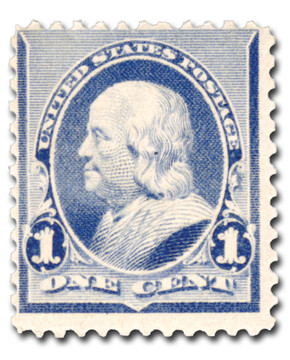 219 - 1890 1c Franklin, Dull Blue 219 - 1890 1c Franklin, Dull Blue