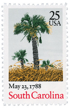 2343 - 1988 25c Bicentenary Statehood: South Carolina Statehood