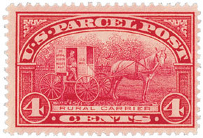 Q9 - 1913 25c Parcel Post, Manufacturing - Mystic Stamp Company
