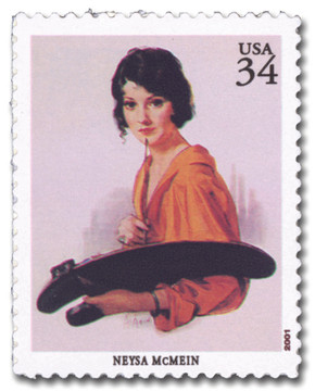 3502b - 2001 34c American Illustrator: Maxfield Parrish - Mystic