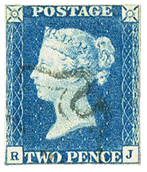 BLACK1xx - 1840 Penny Black, 2-3 Margins with Presentation Folder