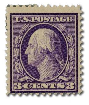 357 - 1909 1c Franklin, Green, Double Line Watermark, Bluish Paper