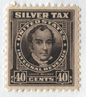 RG117 - 1944 40c Silver Tax, Gray, Without Overprint
