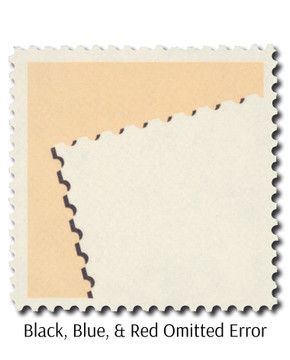 2145a - 1985 22c Ameripex '86, Black, Blue, & Red Omitted Error