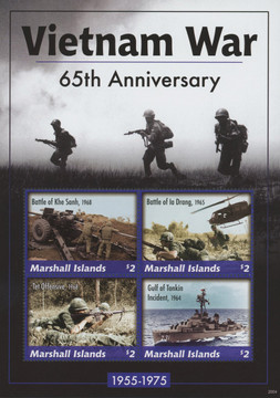 MFN115 - 2020 $2 Vietnam War - 65th Anniversary, Mint Sheet, Marshall Islands