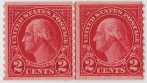 599A,599 - 1929 2c Washington, Carmine, Type I & II, Perf. 10 Vertically