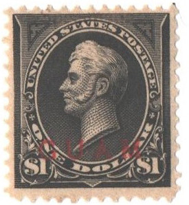 G12S - 1899 $1 Guam - type I, black