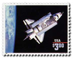 2544 - 1995 $3 Space Shuttle 'Challenger', Priority Mail
