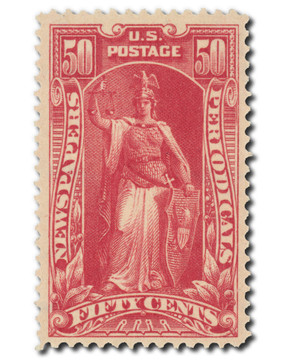 PR120 - 1897 $2 Newspaper & Periodical Stamp, Scarlet, Double Line