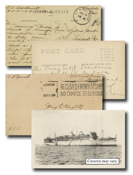MCV522 - 1917-18 World War I Navy Soldier's Mail, with Censored