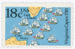 1938 - 1981 18c Battle of the Virginia Capes