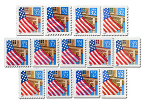 2897//3133 - 1995-97 32c Flag Over Porch, Set of 13 Stamps