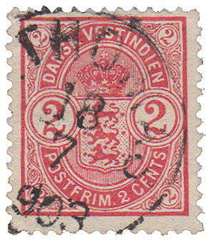DWI29 - 1903 2c Carmine, Danish West Indies