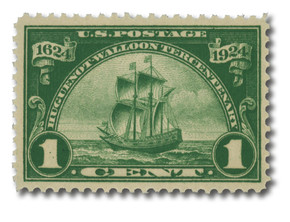 614 - 1924 1c Ship Nieu Nederland, Dark Green 614 - 1924 1c Ship Nieu Nederland, Dark Green