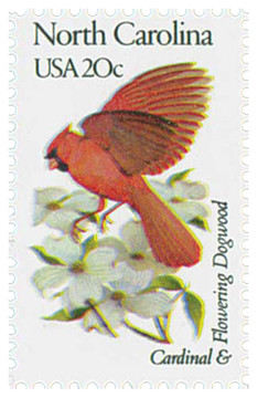 2001 - 1982 20c State Birds & Flowers: Wisconsin - Mystic Stamp