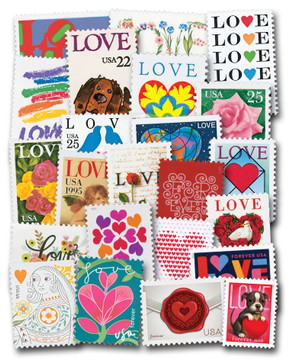 1475/5746 - 1973-2023 Love Series, complete set of 69 stamps