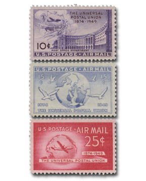 C42-44 - 1949 Universal Postal Union, Set of 3 Stamps