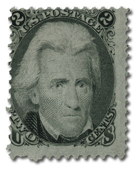 85A - 1867 1c Franklin, Blue, Z Grill, Perf. 12 - Mystic Stamp Company