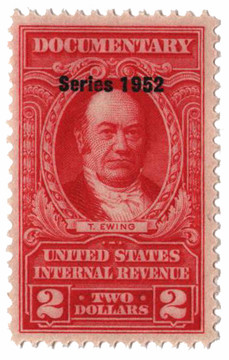 R602 - 1952 $2.00 U.S. Internal Revenue Stamp, Carmine