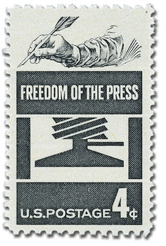 1119 - 1958 4c Freedom of Press