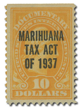 RJM3 - 1937 $10 Marihuana Tax, Yellow Orange, Perf. 11