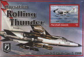 MFN111 - 2020 $8 Vietnam War - "Operation Rolling Thunder", Mint Sheet, Marshall Islands