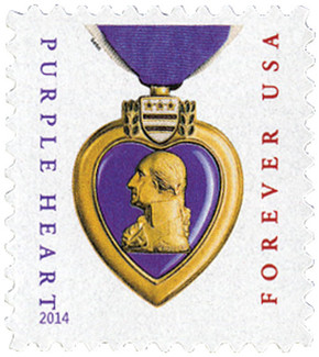 4704 - 2012 First-Class Forever Stamp - Purple Heart - Mystic