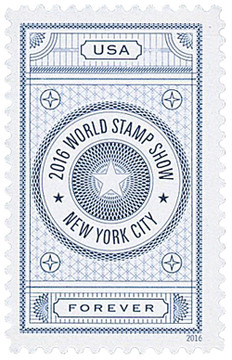 5062 - 2016 First-Class Forever Stamp - World Stamp Show: Blue Vignette
