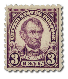 584 - 1925 3c Abraham Lincoln, Violet, Perf. 10