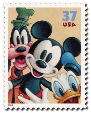 3865 - 2004 37c The Art of Disney: Friendship - Goofy, Mickey, & Donald