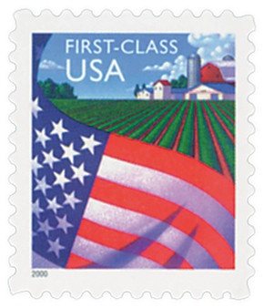 3448 - 2000 34c Flag Over Farm - Mystic Stamp Company