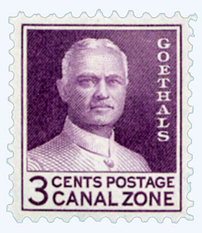 CZ117 - 1934 3c Major General George Washington Goethals, Red Violet, Canal Zone
