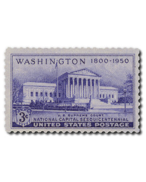 991 - 1950 3c National Capitol Sesquicentennial: Supreme Court Building