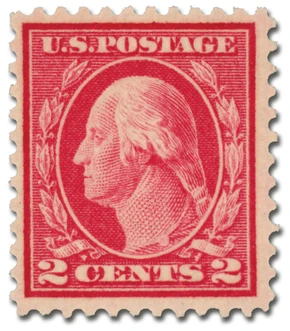 499 - 1917 2c Washington, Rose, Unwatermarked, Type I, Perf. 11