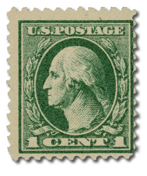 525 - 1918 1c Washington, Gray Green, Offset Printing, Unwatermarked, Perf. 11 525 - 1918 1c Washington, Gray Green, Offset Printing, Unwatermarked, Perf. 11
