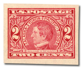 370 - 1909 2c William H. Seward, Carmine, Perf. 12 - Mystic Stamp