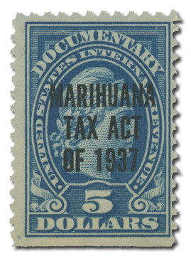 RJM2 - 1937 $5 Marihuana Tax, Blue, Perf. 11