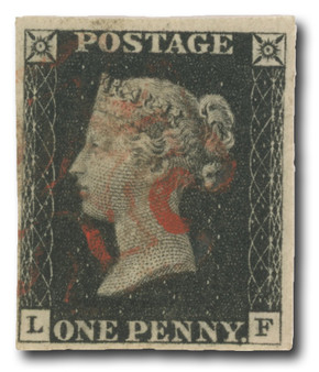 BLACK1xxx - 1840 Penny Black, 3-4 Margins with Presentation Folder